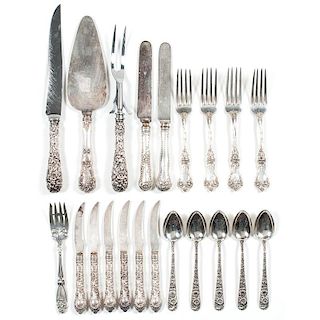 Floral Decorated Sterling Flatware