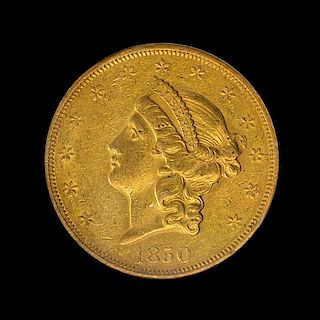 A United States 1850 Liberty Head $20 Gold Coin