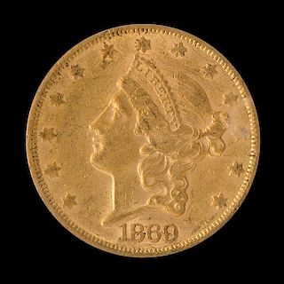 A United States 1869-S Liberty Head $20 Gold Coin