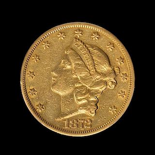 A United States 1872-CC Liberty Head $20 Gold Coin