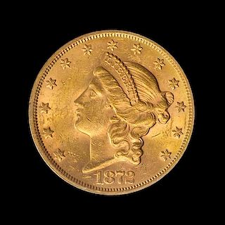 A United States 1872-S Liberty Head $20 Gold Coin