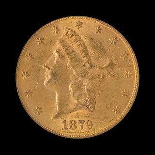 A United States 1879 Liberty Head $20 Gold Coin