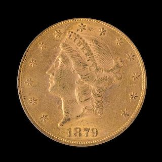 A United States 1879-S Liberty Head $20 Gold Coin