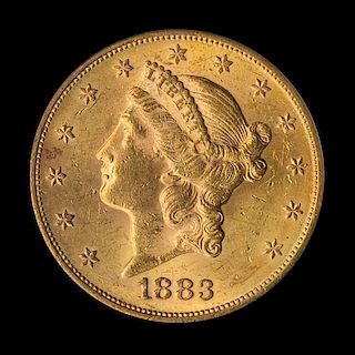 A United States 1883-S Liberty Head $20 Gold Coin