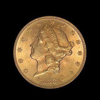 A United States 1888 Liberty Head $20 Gold Coin