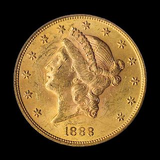 A United States 1888-S Liberty Head $20 Gold Coin