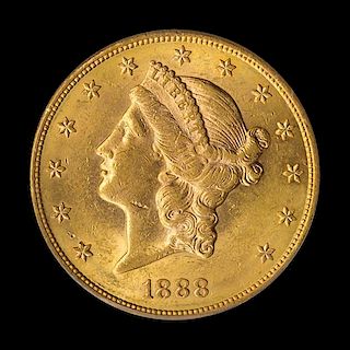 A United States 1888-S Liberty Head $20 Gold Coin