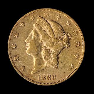 A United States 1889-CC Liberty Head $20 Gold Coin