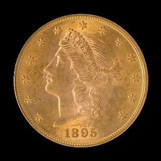 A United States 1895 Liberty Head $20 Gold Coin
