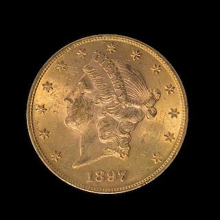 A United States 1897 Liberty Head $20 Gold Coin