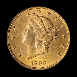 A United States 1898 Liberty Head $20 Gold Coin