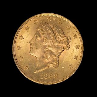 A United States 1899 Liberty Head $20 Gold Coin