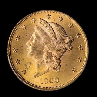 A United States 1900 Liberty Head $20 Gold Coin