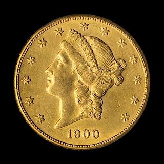 A United States 1900-S Liberty Head $20 Gold Coin