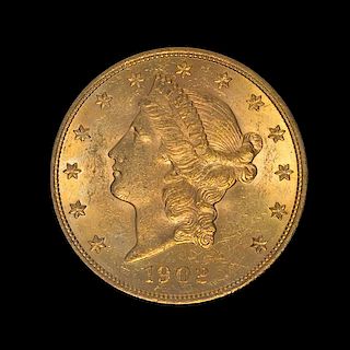 A United States 1902 Liberty Head $20 Gold Coin