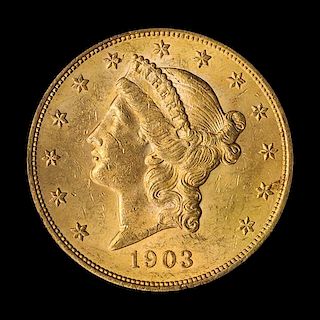 A United States 1903 Liberty Head $20 Gold Coin