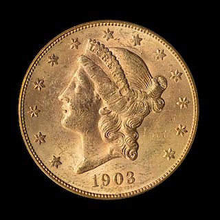 A United States 1903-S Liberty Head $20 Gold Coin