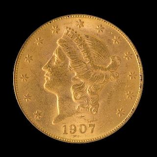 A United States 1907-S Liberty Head $20 Gold Coin