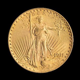 A United States 1911 Saint-Gaudens $20 Gold Coin