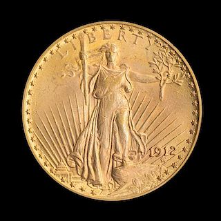 A United States 1912 Saint-Gaudens $20 Gold Coin