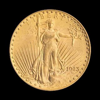 A United States 1913 Saint-Gaudens $20 Gold Coin
