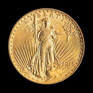 A United States 1915 Saint-Gaudens $20 Gold Coin
