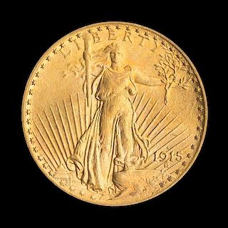 A United States 1915-S Saint-Gaudens $20 Gold Coin