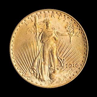 A United States 1916-S Saint-Gaudens $20 Gold Coin