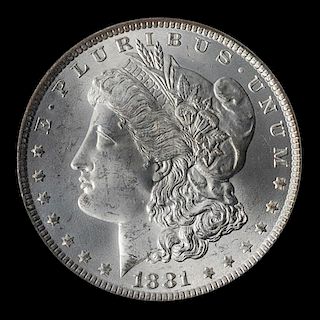 A United States 1881 Morgan Silver Dollar Coin