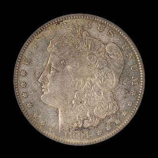 A United States 1891-CC Morgan Silver Dollar Coin