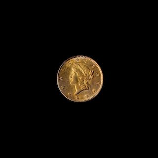 A United States 1851 Liberty Head $1 Gold Coin