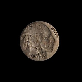 A United States 1937-D Buffalo: 3 Legs 5c Coin