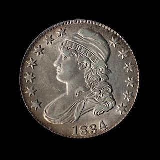 A United States 1834 Capped Bust: Large Date, Large Letter 50c Coin