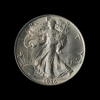 A United States 1936 Walking Liberty 50c Coin