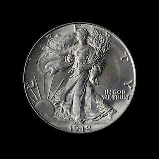 A United States 1942-D Walking Liberty 50c Coin