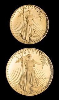 A United States 1987 Gold Eagle 2-Coin Proof Set