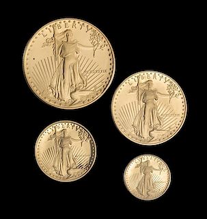 A United States 1989 Gold Eagle 4 Gold Coin Proof Set