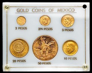 A Mexico 6 Gold Coin Set