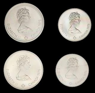 A Royal Canadian Mint 1976 Montreal Winter Olympiad Commemorative 4 Coin Set