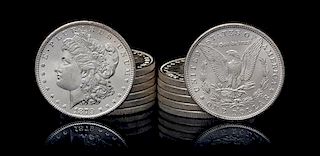 A Group of Thirteen United States 1879-S Morgan Silver Dollar Coins