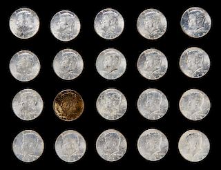 * A Group of Twenty United States 1964 John F. Kennedy Half-Dollar Coins