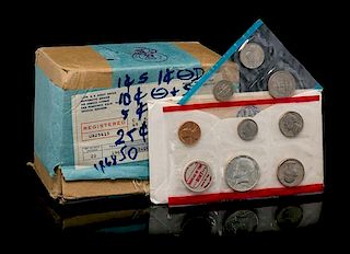 A Collection of Twenty United States 1968 Philadelphia and Denver 5-Coin Uncirculated Mint Sets