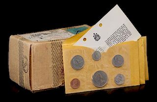 A Collection of Seventeen Royal Canadian Mint 1968 Uncirculated 5-Coin Mint Sets