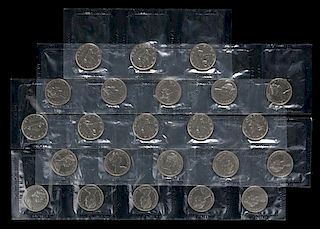A Group of Twenty-Three Royal Canadian Mint 1968 Uncirculated 1-Dollar Coins