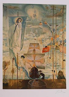 SALVADOR DALI (1904-1989): THE DISCOVERY OF AMERICA BY CHRISTOPHER COLUMBUS