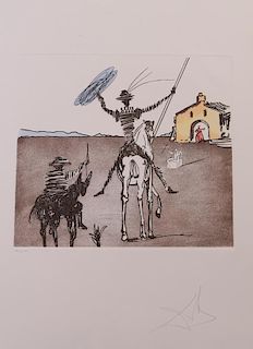 SALVADOR DALI (1904-1989): THE IMPOSSIBLE DREAM, FROM HISTORIA DE DONE QUICHOTTE DE LA MANCHA: TWO PLATES