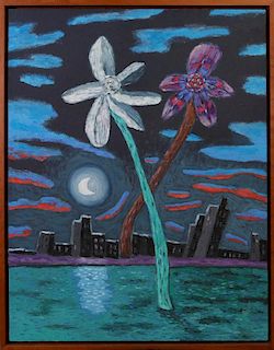 CARMEN CICERO (b. 1926): CROSSED FLOWERS