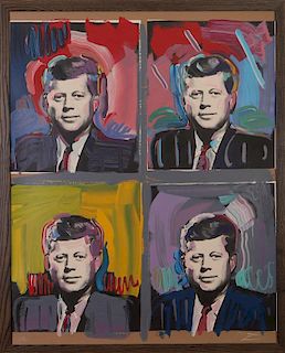 PETER MAX (b. 1937): JFK - FOUR PORTRAITS