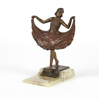 An erotic Vienna cold-painted bronze figure