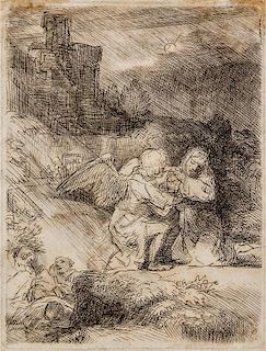 Rembrandt van Rijn, (Dutch, 1606-1669), The Agony in the Garden, c. 1657